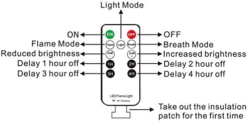 LED Flame Lights with Remote Timer, Flame Lamp 4 Modes USB Rechargeable Fire - Image 8