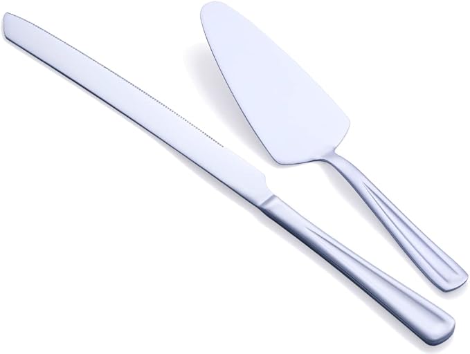 GoGeiLi Cake Knife and Server Set, Stainless Steel Cake Cutter Set by GoGeiLi