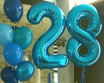 Big 40 Inch Blue 2 Number Balloon Birthday Decoration, 2026 Blue Number 2 - Image 8