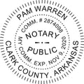 MaxMark Round Notary Pre-Inked Stamp by Maxmark