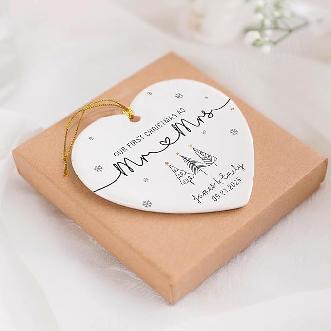 GABITA Personalized First Christmas Married Keepsake, First Christmas Married - Image 2