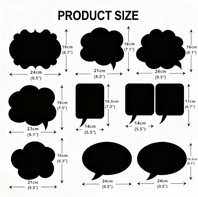 10pcs Blank Photo Booth Props - Image 2