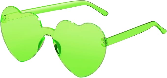 12 Pairs Heart Shaped Sunglasses by AGGKKY