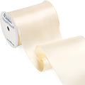 Ribbli Cream Satin Ribbon 4 Inch Wide Cream Ribbon by Ribbli