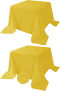 Fokitut 2 Pack Waterproof Square Tablecloth, 90x90 Inch, Stain Resistant and by BalsaCircle
