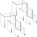 HIIMIEI Clear Acrylic Display Risers 2 Sets, 3-Tier Risers Stands Showcase by HIIMIEI