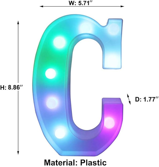 Pooqla Colorful LED Marquee Letter Lights - Image 5