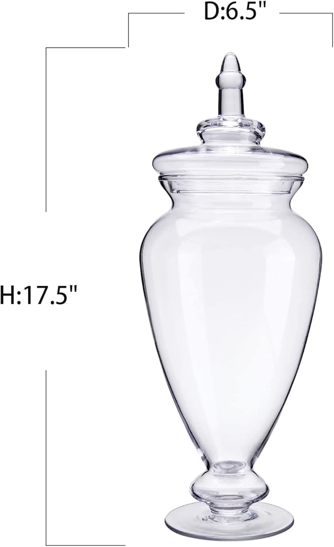 Glass Large Apothecary Jars, Decorative Wedding Candy Organizer Canisters - Image 2