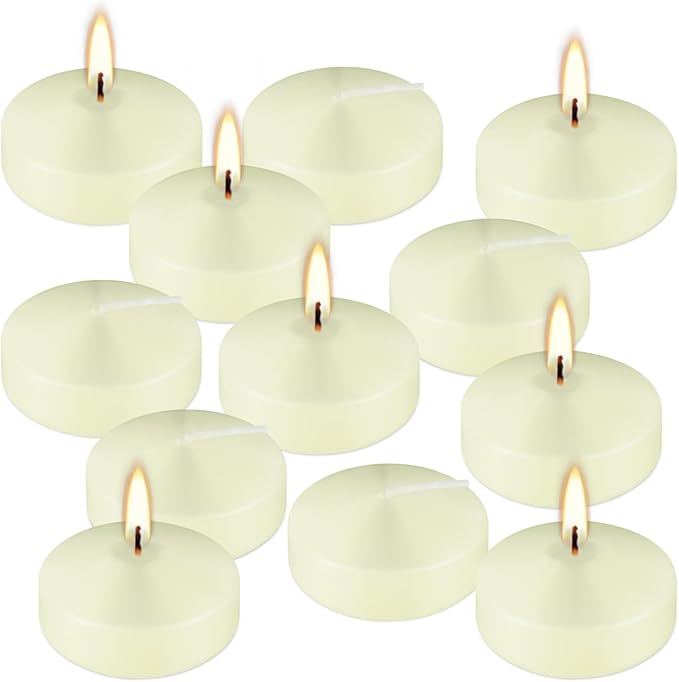 12 Pcs 2 - inch Floating Candles, Smokeless and Unscented, Burns Continuously - Image 2