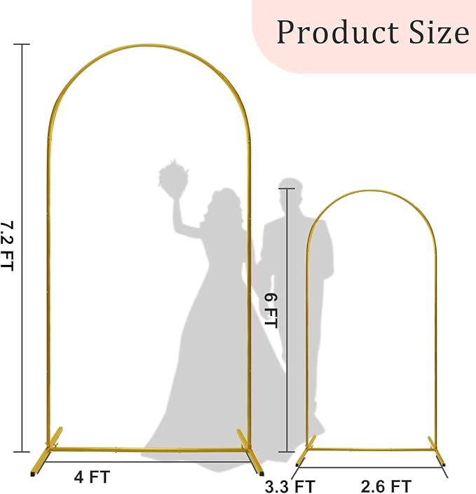 U+U 7.2FT, 6FT Arch Backdrop Stand - Image 4