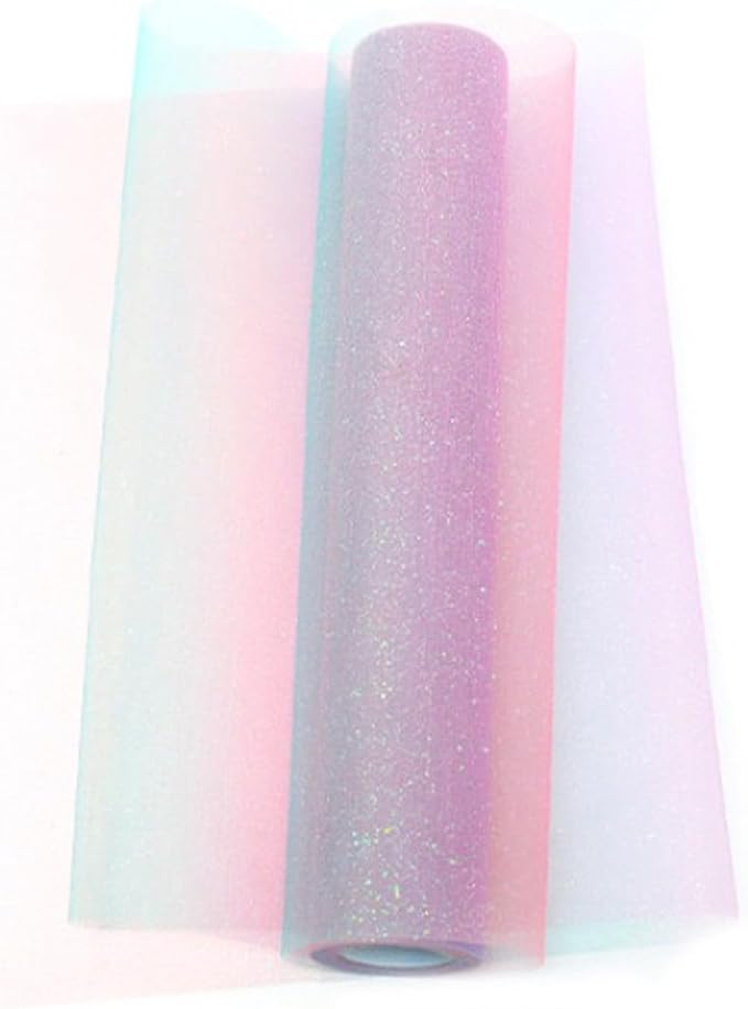 Pastel Tulle Organza Fabric Rolls 12" by 10 Yards Colored Sheer Fabric Ribbon by Unknown