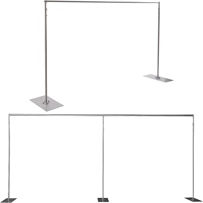 20ft x 10ft Adjustable Telescopic Heavy Duty Portable Pipe and Drape Backdrop by kunghei