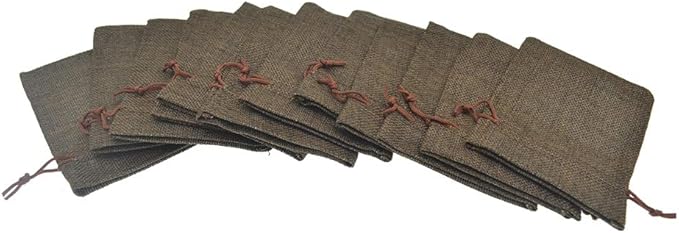 20pcs Burlap Drawstring Gift Bags, Natural Linen Jewelry Pouch - Image 4