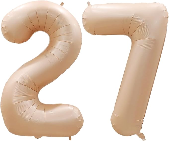 GOER Number 27 Balloons for 27th Birthday Party Decorations, 42 Inch Jumbo Foil - Image 2