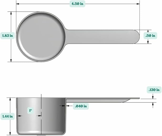 53 mL Long Handle Scoop for Measuring Coffee, Pet Food, Spices and Other Dry - Image 2
