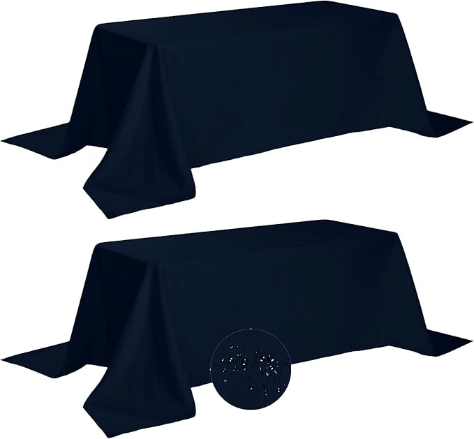 Fokitut 2 Pack Waterproof Rectangle Tablecloth, 90x156 Inch, Stain Resistant by BalsaCircle