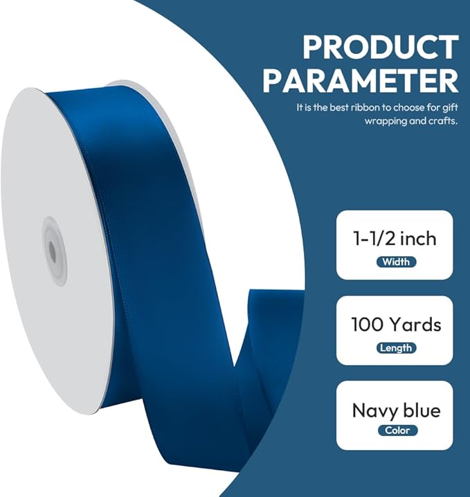 1-1/2" x 100 Yards Satin Ribbon - Image 2