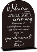 Unplugged Ceremony Sign, Wedding Welcome Sign, Engagement Bridal Shower Baby by Unknown