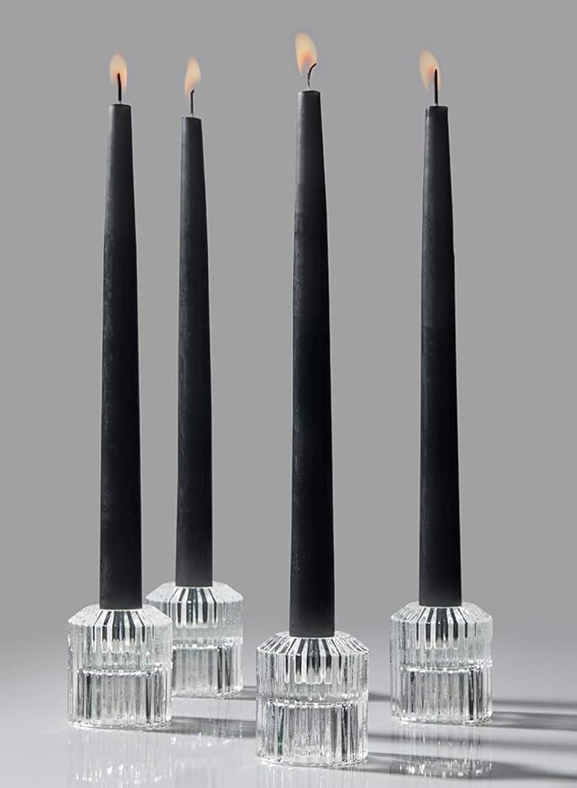Serene Spaces Living Short Clear Ribbed Glass Votive Holder, Decorative - Image 5
