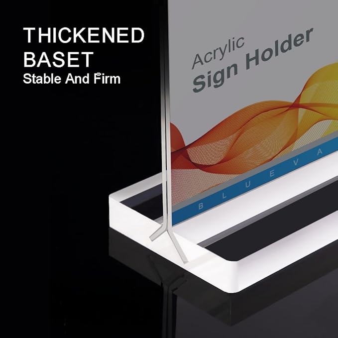 BlueValley Acrylic Sign Holder 8.5x11 Vertical - Image 4
