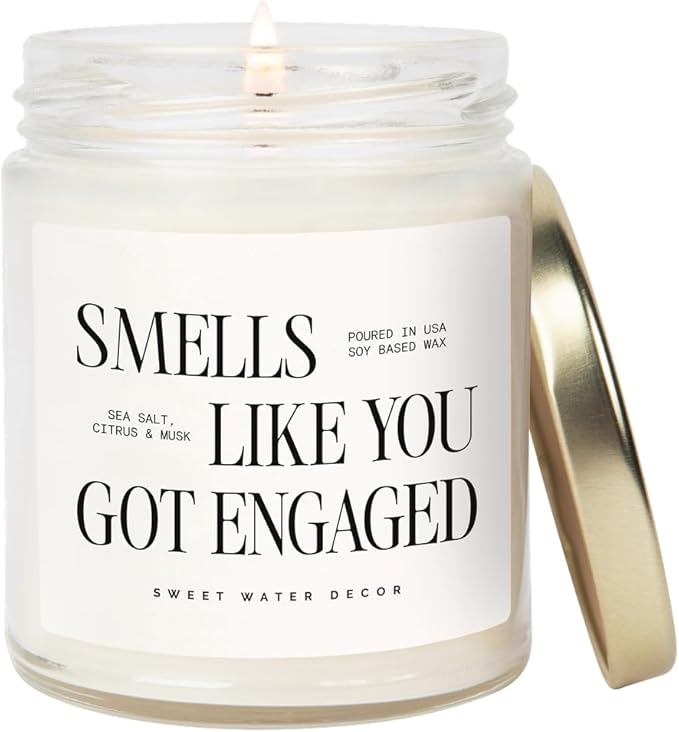 Sweet Water Decor Smells Like You Got Engaged Candle, Engagement Gift by SweetWaterDecor