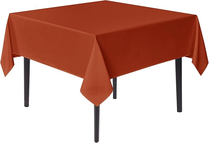 sancua Small Square Tablecloths 36x36 Inch Rust by sancua