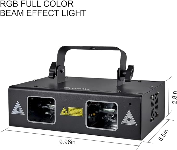 DJ Lights Party Lights, Gruolin RGB Full Color Laser Stage Light Music Sound - Image 4