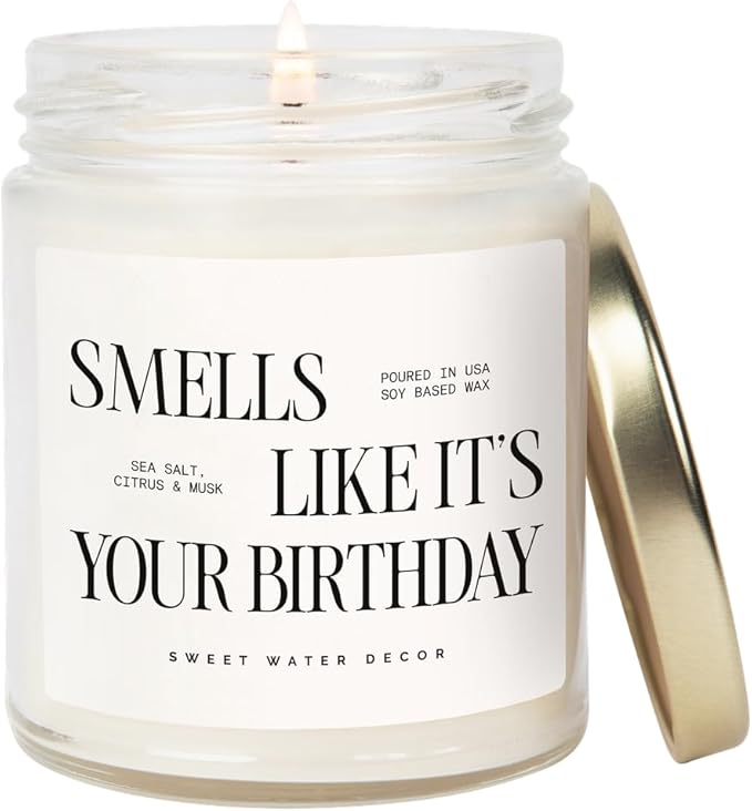Sweet Water Decor Smells Like It’s Your Birthday Candle 9oz, Soy Non-Toxic by SweetWaterDecor