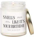 Sweet Water Decor Smells Like It’s Your Birthday Candle 9oz, Soy Non-Toxic by SweetWaterDecor