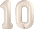 Cream White 40 Inch 10 100 Number Balloons, 10 100 Decorations by Upgesy