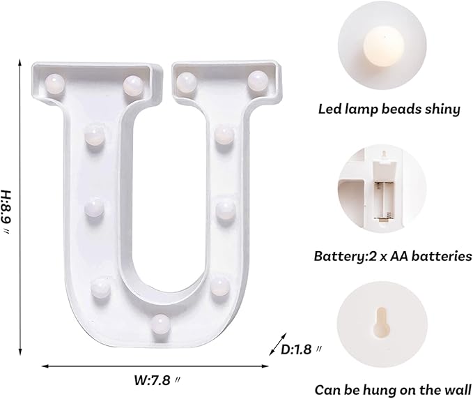 Foaky LED Letter Lights Sign Marquee Light Up Letters Sign - Image 3