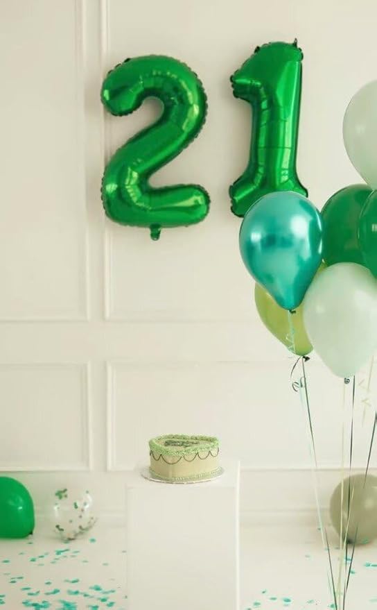 Green Number 7 Birthday Balloon 40 Inch, Digital Balloons - Image 5