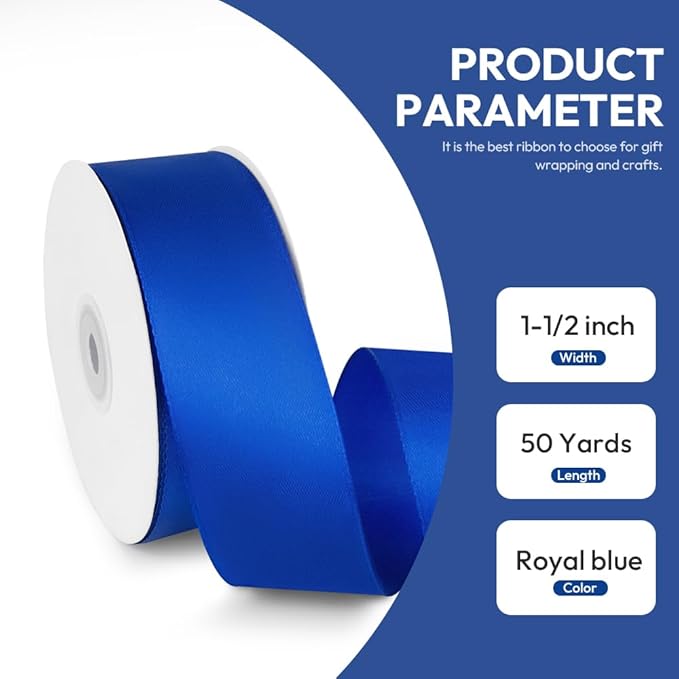 1-1/2" x 50 Yards Satin Ribbon - Image 2
