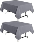 sancua 2 Pack Light Grey Tablecloth 54 x 54 Inch, Stain and Wrinkle Resistant by sancua