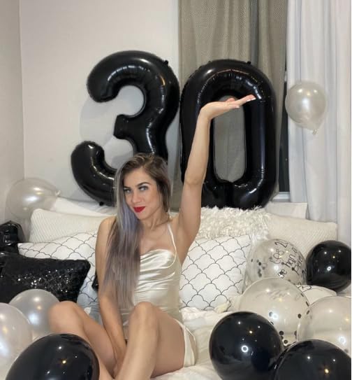 Black Number 30 Balloon, 40 Inch, Birthday Party Decorations, Graduation - Image 7