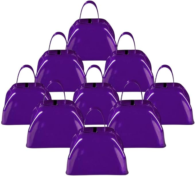 ArtCreativity 3 Inch Purple Metal Cowbell Noisemakers by ArtCreativity