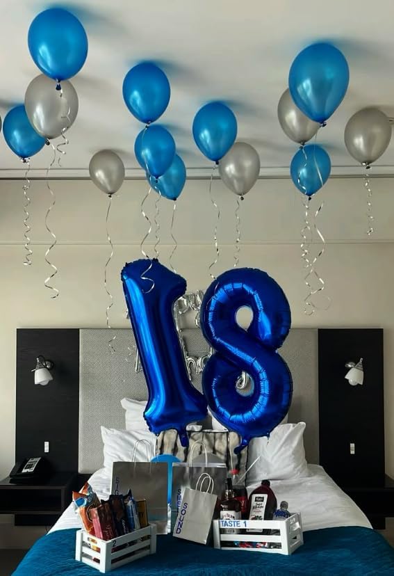 Night Blue Number 1 Balloon 40 inch, Number 1 Birthday Balloon - Image 5