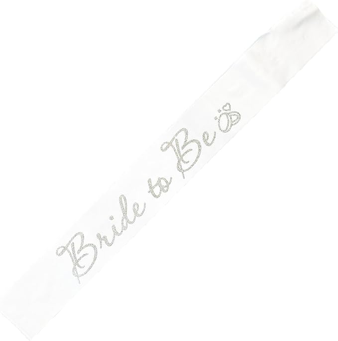 White Bride to Be Sash for Bridal Shower Bachelorette Party Wedding Hen Party - Image 5