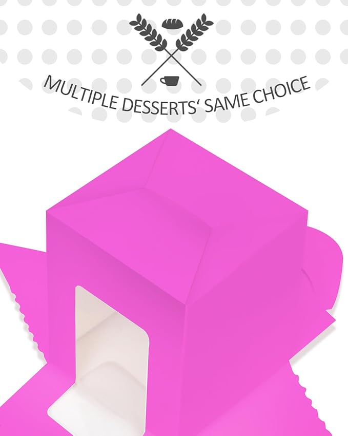 qiqee Roland Cupcake Boxes Individual Cupcake Holders Disposable 50pcs Single - Image 2
