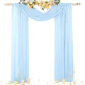 Socomi Blue Sheer Wedding Arch Draping Fabric 29" x 20Ft 1 Panel Outdoor by Socomi