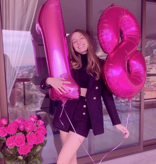Rosy Purple Number 1 Balloon 40 inch, Number 1 Birthday Balloons - Image 7