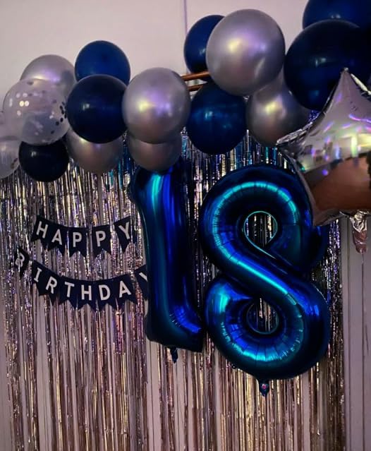 40 Inch Night Blue Large Number 4 Birthday Balloon, Giant Number Four 14 24 34 - Image 6
