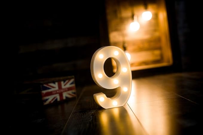 Foaky Decorative Led Marquee Light Up Number, Marquee Light Up Number Sign - Image 4