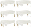 Fokitut 6 Pack Waterproof Rectangle Tablecloth, 60x120 Inch, Stain Resistant by BalsaCircle