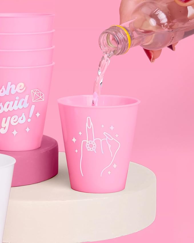 xo, Fetti Pink She Said Yes Shot Glasses - Image 3