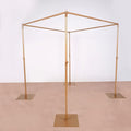 Tableclothsfactory 10ft | 4 Post Gold Metal DIY Photography Backdrop Stand by TABLECLOTHSFACTORY