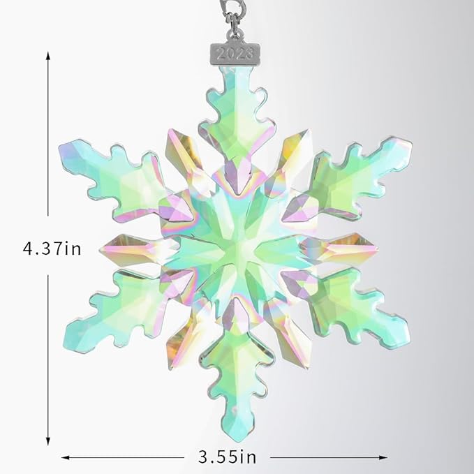 2024 Christmas Ornament Crystal Snowflake Ornaments Annual Edition Christmas - Image 5