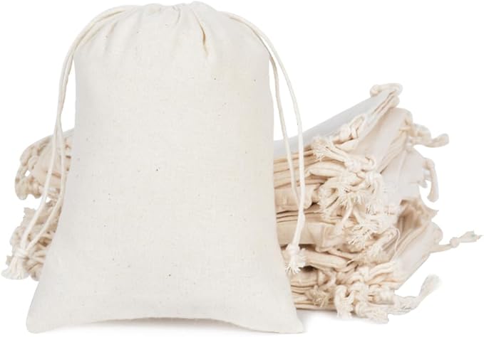 gobyhumm 20 Pieces Muslin Bags Cotton Drawstring Bags Sachet Bag by Gobyhumm