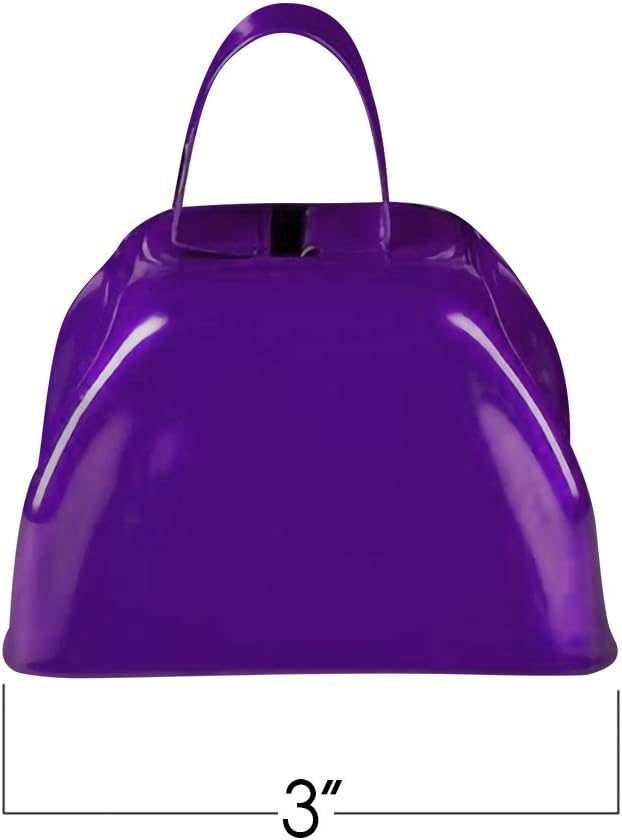 ArtCreativity 3 Inch Purple Metal Cowbell Noisemakers - Image 3