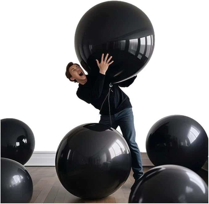 35 Pack Black Balloons 36 Inch Black Latex Party Large Balloon Bulk by ZWZLIULIAN